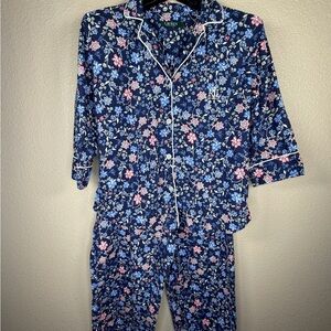 Ralph Lauren Floral Women’s Pajama Set - Blue and Pink